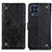 Custodia Portafoglio In Pelle Cover con Supporto K06Z per Samsung Galaxy M53 5G Nero