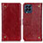 Custodia Portafoglio In Pelle Cover con Supporto K06Z per Samsung Galaxy M53 5G Rosso