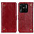 Custodia Portafoglio In Pelle Cover con Supporto K06Z per Xiaomi Redmi 10C 4G Rosso