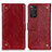 Custodia Portafoglio In Pelle Cover con Supporto K06Z per Xiaomi Redmi Note 11 4G (2022) Rosso