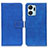 Custodia Portafoglio In Pelle Cover con Supporto K07Z per Huawei Honor X7a Blu