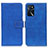 Custodia Portafoglio In Pelle Cover con Supporto K07Z per Oppo A54s Blu