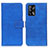 Custodia Portafoglio In Pelle Cover con Supporto K07Z per Oppo A74 4G Blu