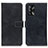 Custodia Portafoglio In Pelle Cover con Supporto K07Z per Oppo F19 Nero