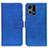 Custodia Portafoglio In Pelle Cover con Supporto K07Z per Oppo F21 Pro 4G Blu