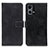 Custodia Portafoglio In Pelle Cover con Supporto K07Z per Oppo F21 Pro 4G Nero