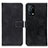 Custodia Portafoglio In Pelle Cover con Supporto K07Z per Oppo K9 5G Nero