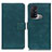 Custodia Portafoglio In Pelle Cover con Supporto K07Z per Oppo Reno5 A Verde