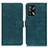 Custodia Portafoglio In Pelle Cover con Supporto K07Z per Oppo Reno6 Lite Verde