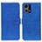 Custodia Portafoglio In Pelle Cover con Supporto K07Z per Oppo Reno7 4G Blu