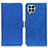 Custodia Portafoglio In Pelle Cover con Supporto K07Z per Samsung Galaxy M33 5G Blu