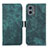 Custodia Portafoglio In Pelle Cover con Supporto K08Z per Motorola Moto G 5G (2023) Verde