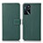 Custodia Portafoglio In Pelle Cover con Supporto K08Z per Oppo A54s Verde