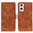 Custodia Portafoglio In Pelle Cover con Supporto K09Z per OnePlus Nord N20 5G Marrone