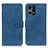 Custodia Portafoglio In Pelle Cover con Supporto K09Z per Oppo Reno7 4G Blu