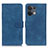 Custodia Portafoglio In Pelle Cover con Supporto K09Z per Oppo Reno8 5G Blu