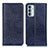Custodia Portafoglio In Pelle Cover con Supporto KZ01 per Samsung Galaxy F23 5G Blu