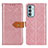 Custodia Portafoglio In Pelle Cover con Supporto KZ05 per Samsung Galaxy M23 5G Rosa