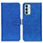 Custodia Portafoglio In Pelle Cover con Supporto KZ07 per Samsung Galaxy F23 5G Blu