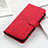 Custodia Portafoglio In Pelle Cover con Supporto KZ3 per Google Pixel 8a 5G Rosso