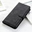 Custodia Portafoglio In Pelle Cover con Supporto KZ9 per Sony Xperia 5 V Nero