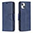 Custodia Portafoglio In Pelle Cover con Supporto L01 per Apple iPhone 13 Mini Blu