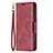 Custodia Portafoglio In Pelle Cover con Supporto L01 per Apple iPhone 13 Mini Rosso