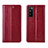 Custodia Portafoglio In Pelle Cover con Supporto L01 per Huawei Enjoy 20 Pro 5G Rosso