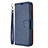 Custodia Portafoglio In Pelle Cover con Supporto L01 per Huawei Honor 9C Blu