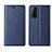 Custodia Portafoglio In Pelle Cover con Supporto L01 per Huawei Honor Play4T Pro Blu