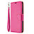 Custodia Portafoglio In Pelle Cover con Supporto L01 per Huawei P40 Lite E Rosa Caldo