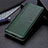 Custodia Portafoglio In Pelle Cover con Supporto L01 per Huawei Y7a Verde