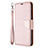 Custodia Portafoglio In Pelle Cover con Supporto L01 per Huawei Y7p Oro Rosa