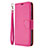 Custodia Portafoglio In Pelle Cover con Supporto L01 per Huawei Y7p Rosa Caldo