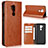 Custodia Portafoglio In Pelle Cover con Supporto L01 per LG G7 Arancione
