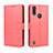 Custodia Portafoglio In Pelle Cover con Supporto L01 per Motorola Moto E6s (2020) Rosso