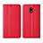 Custodia Portafoglio In Pelle Cover con Supporto L01 per Nokia 1.3 Rosso