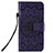 Custodia Portafoglio In Pelle Cover con Supporto L01 per Nokia 2.3 Viola