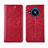 Custodia Portafoglio In Pelle Cover con Supporto L01 per Nokia 8.3 5G Rosso