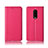 Custodia Portafoglio In Pelle Cover con Supporto L01 per OnePlus 6T Oro Rosa