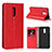 Custodia Portafoglio In Pelle Cover con Supporto L01 per OnePlus 7 Rosso