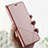 Custodia Portafoglio In Pelle Cover con Supporto L01 per Oppo A7 Oro Rosa