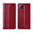 Custodia Portafoglio In Pelle Cover con Supporto L01 per Oppo A73 5G Rosso Rosa