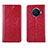 Custodia Portafoglio In Pelle Cover con Supporto L01 per Oppo Ace2 Rosso