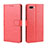 Custodia Portafoglio In Pelle Cover con Supporto L01 per Oppo AX5 Rosso