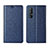 Custodia Portafoglio In Pelle Cover con Supporto L01 per Oppo Find X2 Neo Blu