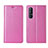 Custodia Portafoglio In Pelle Cover con Supporto L01 per Oppo Reno3 Pro Rosa