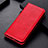 Custodia Portafoglio In Pelle Cover con Supporto L01 per Oppo Reno4 F Rosso