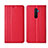 Custodia Portafoglio In Pelle Cover con Supporto L01 per Realme X2 Pro Rosso