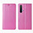 Custodia Portafoglio In Pelle Cover con Supporto L01 per Realme X3 SuperZoom Rosa